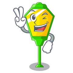 Sticker - Two finger lamp post in isolated on mascot