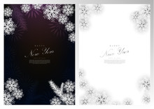 Happy New Year Winter Decoration Background Card Template Vector