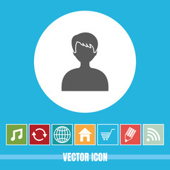 very Useful Vector Icon Of User with Bonus Icons Very Useful For Mobile App, Software & Web