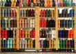shelf of haberdashery with lots of threads