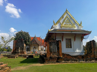 Sticker - Thai Temple, The famous temple Wat Chulamanee from Phitsanulok, Thailand