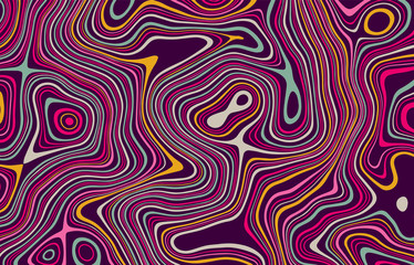 Poster - Brightly colored marble swirls, psychedelic background, eps10 vector