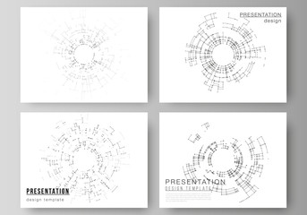 Poster - the minimalistic abstract vector layout of the presentation slides design business templates. networ