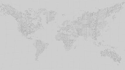 Poster - Global technology world map, flat Earth, globe worldmap icon, 3d rendering backgroung