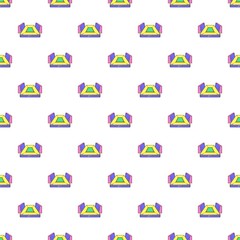 Poster - rectangular football stadium pattern. cartoon illustration of rectangular football stadium vector pa