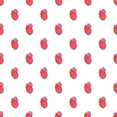 Poster - Heart human pattern. Cartoon illustration of heart human vector pattern for web