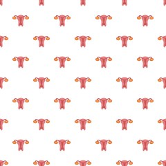Poster - Female sexual organ pattern. Cartoon illustration of female sexual organ vector pattern for web