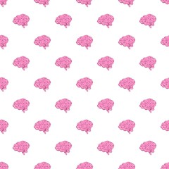Poster - Brain pattern. Cartoon illustration of brain vector pattern for web