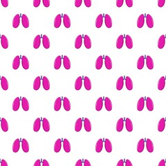 Poster - Lungs pattern. Cartoon illustration of lungs vector pattern for web