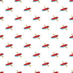Poster - Kayak pattern. Cartoon illustration of kayak vector pattern for web