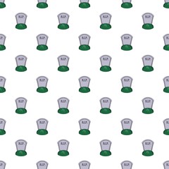 Poster - grave rip pattern. cartoon illustration of grave rip vector pattern for web