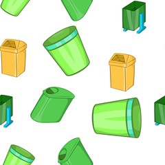 Canvas Print - Garbage storage pattern. Cartoon illustration of garbage storage vector pattern for web