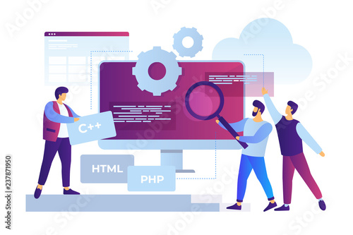 Fotografía Concept of software development and applications