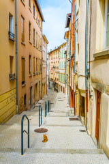 Wall Mural - a narrow street in the historical center of Vienne, France