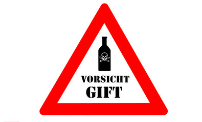 Canvas Print - Vergiftung Warnschild