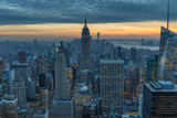 Fototapeta Boho - New York City skyscrapers, aerial panorama view