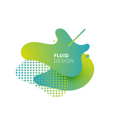 Wall Mural - Dynamical colored graphic elements. Gradient abstract banners with flowing liquid shapes. Template for the design of a logo, flyer or presentation. Vector illustration.