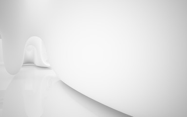 white smooth abstract architectural background. 3d illustration and rendering