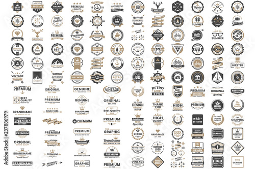Fotomural Vintage Retro Vector Logo for banner