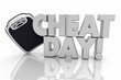 Cheat Day Off Diet Scale Lose Weight 3d Illustration