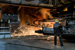 © Семен Саливанчук - Continuous casting machine with blow torch working