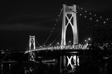 The Mid-Hudson Bridge At Night, In Poughkeepsie, New York