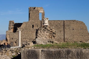 Pompeii is an ancient city buried in 79 AD. from the eruption of Vesuvius