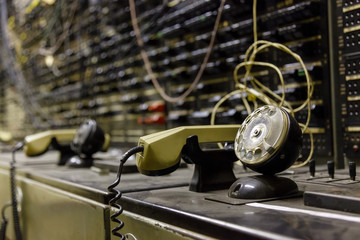 vintage telephone exchange