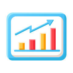 Marketing graph flat illustration