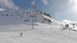 View of ski slope from a ski lift, 50 fps