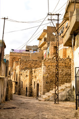 Wall Mural - old city streets in  the middle east . Mardin is a historical city in Southeastern Anatolia, Turkey.