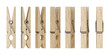 Wooden clothespins 3D