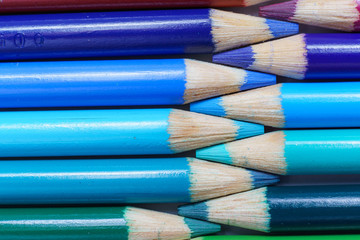 Colored pencils closeup