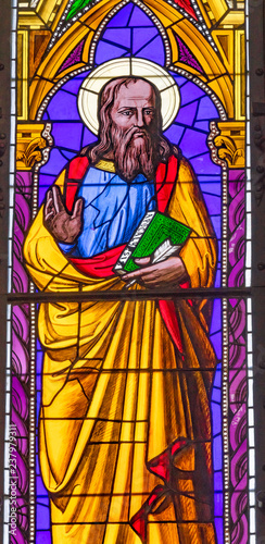 Fotografía Saint John Gospel Writer Stained Glass Baptistery Cathedral Pisa Italy