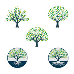 Wall Mural - tree logo icon design template vector