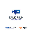 Talk Movie logo designs symbol vector, Movie Discuss logo, Film logo template
