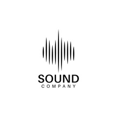 Sound wave logo design template vector illustration