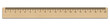 Realistic School wooden measuring ruler 20 centimeter.