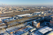 Bird eye view on 30 Let Pobedy street. Tyumen. Russia