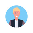 © mast3r - businessman face avatar happy man office worker male cartoon character portrait isolated