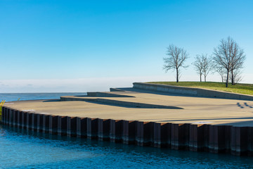 Wall Mural - Bare Trees along the Lakefront in Chicago