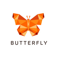 Aufkleber - modern elegant Butterfly abstract isolated on a white backgrounds. Logo Design Vector illustration