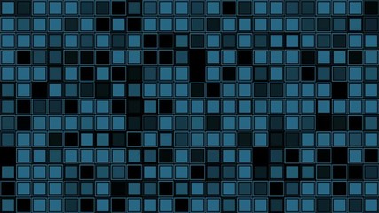 Poster - Loopable abstract digital technology background made of particles. 3d render with depth of field.