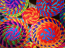 Colorful Circular Shapes And Colorful Carpet