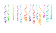Colorful ribbons for decoration . Serpentine vector illustration