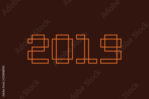 Fotografie, Obraz 2019 text design for your promotional greetings cards