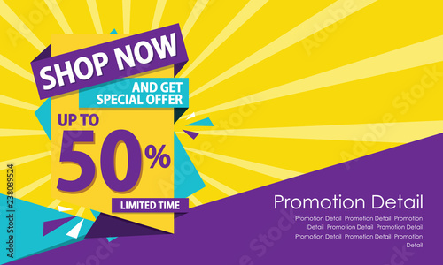Sale Banner Template Design Poster Shop Now And Get Special Offer Discounts Up To 50 Off Vector Illustration Store Label Communication Poster Buy This Stock Vector And Explore Similar Vectors At