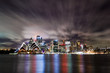 Sydney Harbor at Night Including Opera