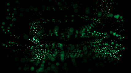 Poster - big data visualization 3d. digital background. data threads plot. big data. abstract 3d big data vis