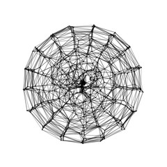 Poster - Abstract 3d sphere made of points. Futuristic technology style. Sphere particles. Background vector. Plexus effect.